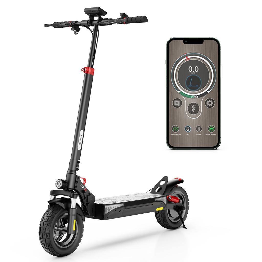 Patinete eléctrico todoterreno iscooter iX3 de 10 pulgadas: motor de 800 W, autonomía de 30 a 40 km, doble absorción de impactos, compatible con la aplicación Minirobot(SIN ABE)