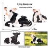 Realistic Farm Animal Model Set: Dairy Cow, Simmental Bull, Yellow Cattle, Fighting Bull, Water Buffalo, Yak