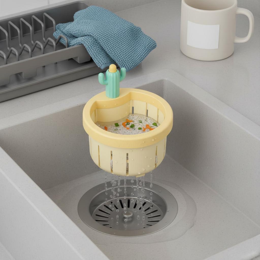 Cactus Sink Filter Removes Food Scraps Cactus Drain Basket Home Accessory Anti-Clogging