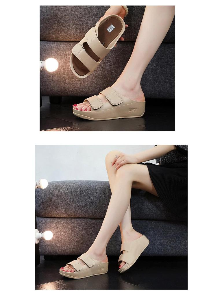 Women's Summer 2024 Height-Boosting Waterproof Wedge Slippers