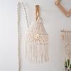 Elegante gewebte Lichtabdeckung Baumwollseil Makramee Quasten Lampenschirm Böhmische Hängeanhänger für Kinderzimmer Schlafzimmer Dekorationen