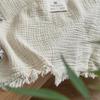 Coperta a Tasselli in Garza a Quattro Strati 100% Cotone Classe A per Divano e Ufficio - Copertura in Cotone per Tutte le Stagioni