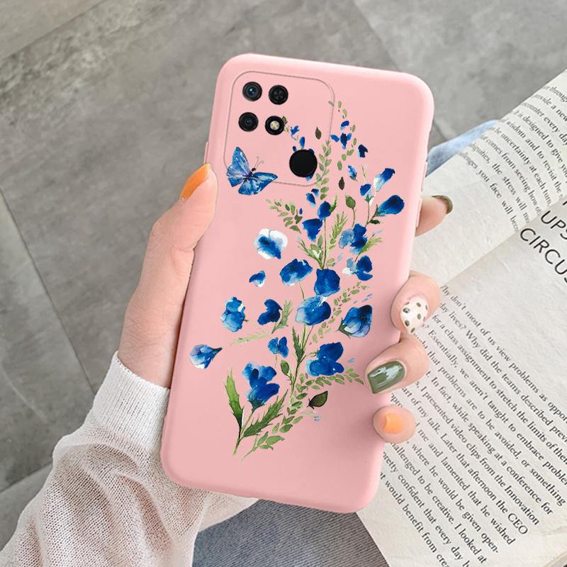 Für Redmi 10C 10 C 10A Hülle Funda Vintage Blumen Blätter Schutzhülle Weiche Capa Für Xiaomi Redmi 10C 13C 14C Bumper Case