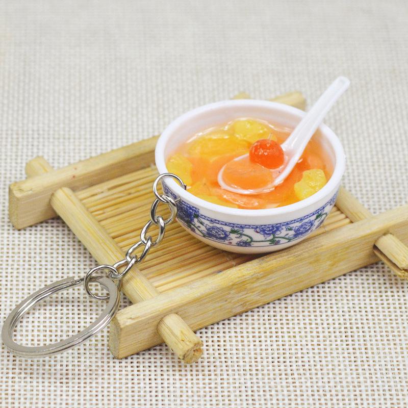Kids' Mini Kitchenware: Noodle Bowl Keychain Fun Toy & Student Souvenir