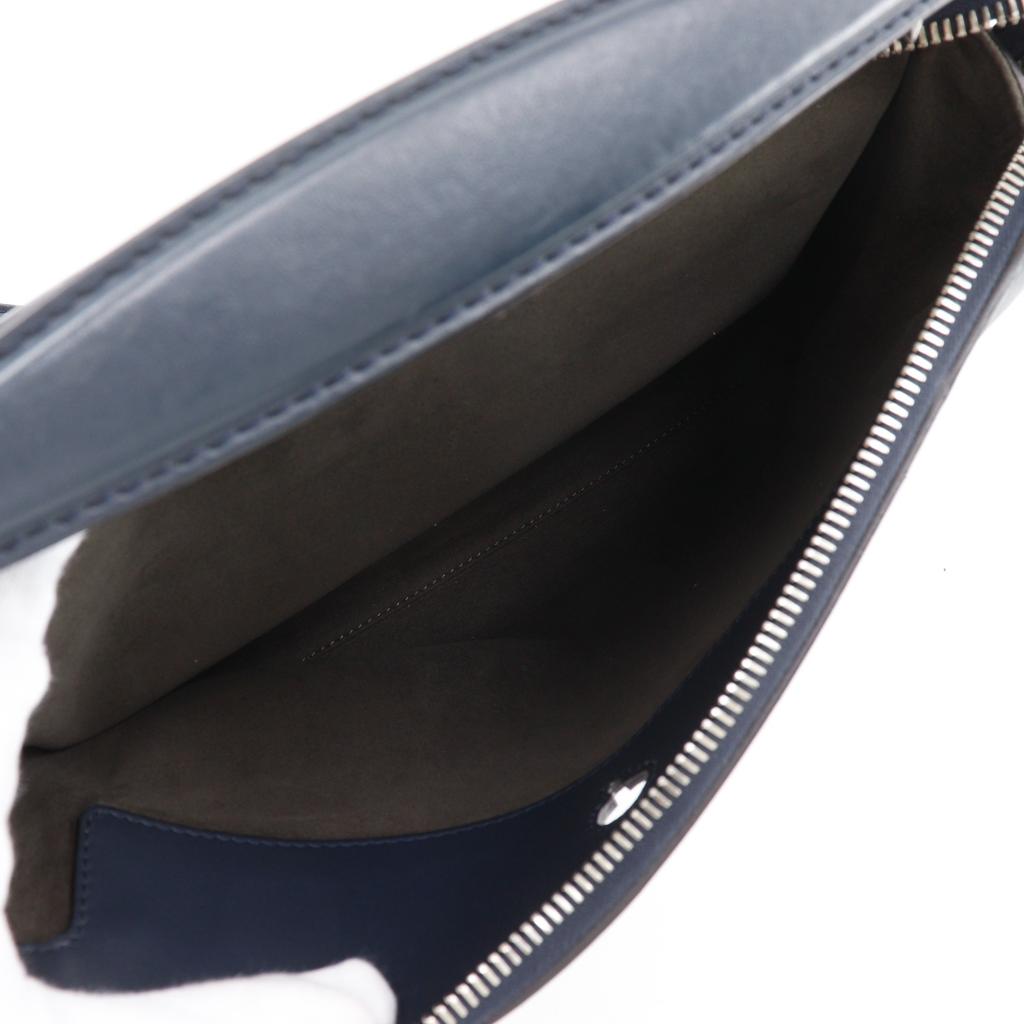FENDI Dot com Handbag 2WAYShoulder Navy blue Calfskin Women Used