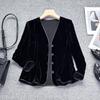 Women's Spring/Fall Casual Oversized Simple Hemmed Cardigan Solid Color Button-Up Slim-Fit Jacket