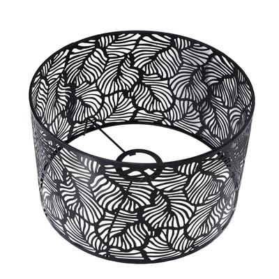 Cylinder Lampshade Metal Black Skeleton Carving Palace Vintage Style Chandelier Wall Lamp Home Decoration Bedroom Dining Room