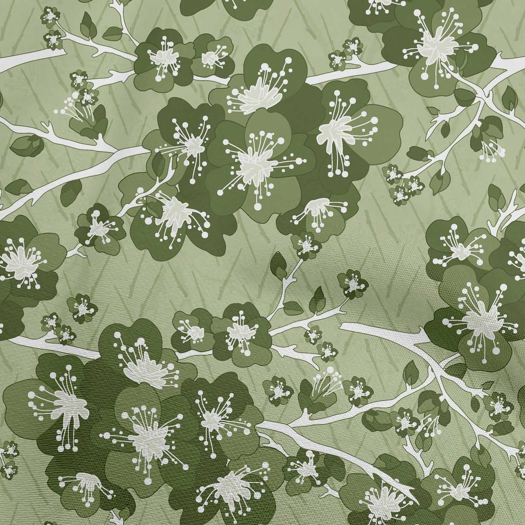 oneOone Cotton Flex Gray Fabric Asian Chinese Floral Diy Clothing Quilting Fabric Print Fabric By Yard 40 Inch