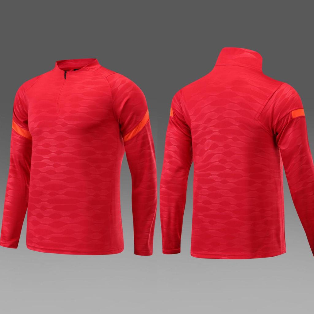 Parent-Child Spring & Autumn Jersey Sport Set: Long-Sleeve Half-Zip Training Suits for Men & Women