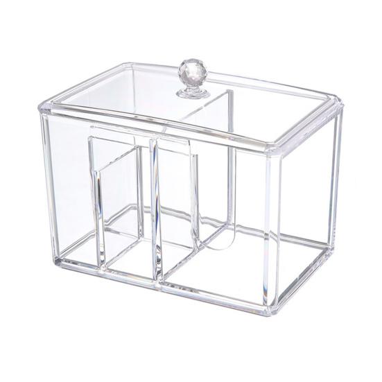 

Длительный срок службы, удобный ватный тампон с несколькими отделениями, органайзер для ватных тампонов, коробка для хранения тампонов чистый