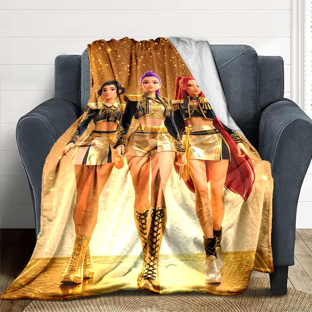 Golden Glamour Sisters Blanket Soft Throw Blanket For Home Bedroom Bed Sofa Travel Office Solid Christmas Blanket