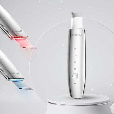 Sonic Scrubber Removedor de Pontos Brancos e Pontos Negros com Luz LED Azul Vermelha para Limpeza Profunda do Rosto, Lifting da Pele, Redução da Acne, Antienvelhecimento