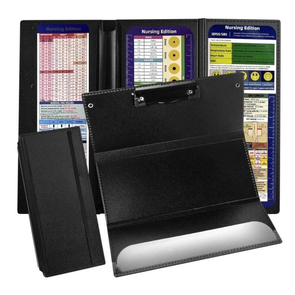 Nursing Clipboard Foldable Handheld Folders Portable Writing Board 3 Layers Secure Paper Grip for Ducuments for Doctors Students