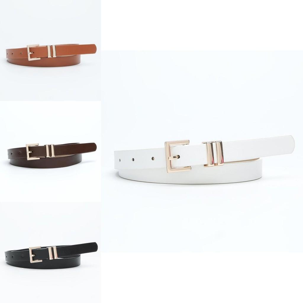 Elegant Pu Leather Womens Belt With Alloy Buckle Versatile And Simple Design For Dresses And Jeans