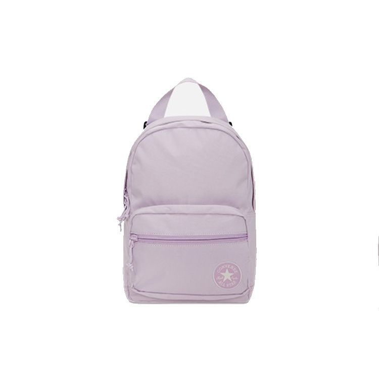 Converse Logo Adjustable Strap 15L Polyester Backpack Women Backpack Gray Purple 10019902-A13 Gray Purple 7800₽