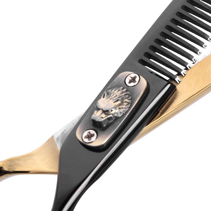 Black And Gold Hair Salon Professional Haircut Hairdressing Scissors Flat Scissors Bangs Scissors Thin Scissors Combination Barber Only