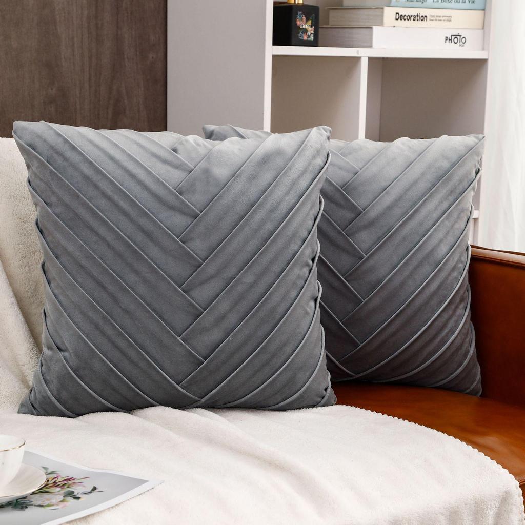 Velvet Collar Sofa Backrest Pillowcase