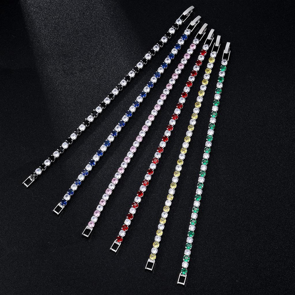 Luxuriöses 4mm Hip Hop Tennisarmband mit Zirkonia-Akzenten