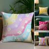 Home Decor Colorful Daisy Wave Pattern Pillow Covers Pattern Cushion Cover Suitable for Sofa Bedroom Car Pillow Cover