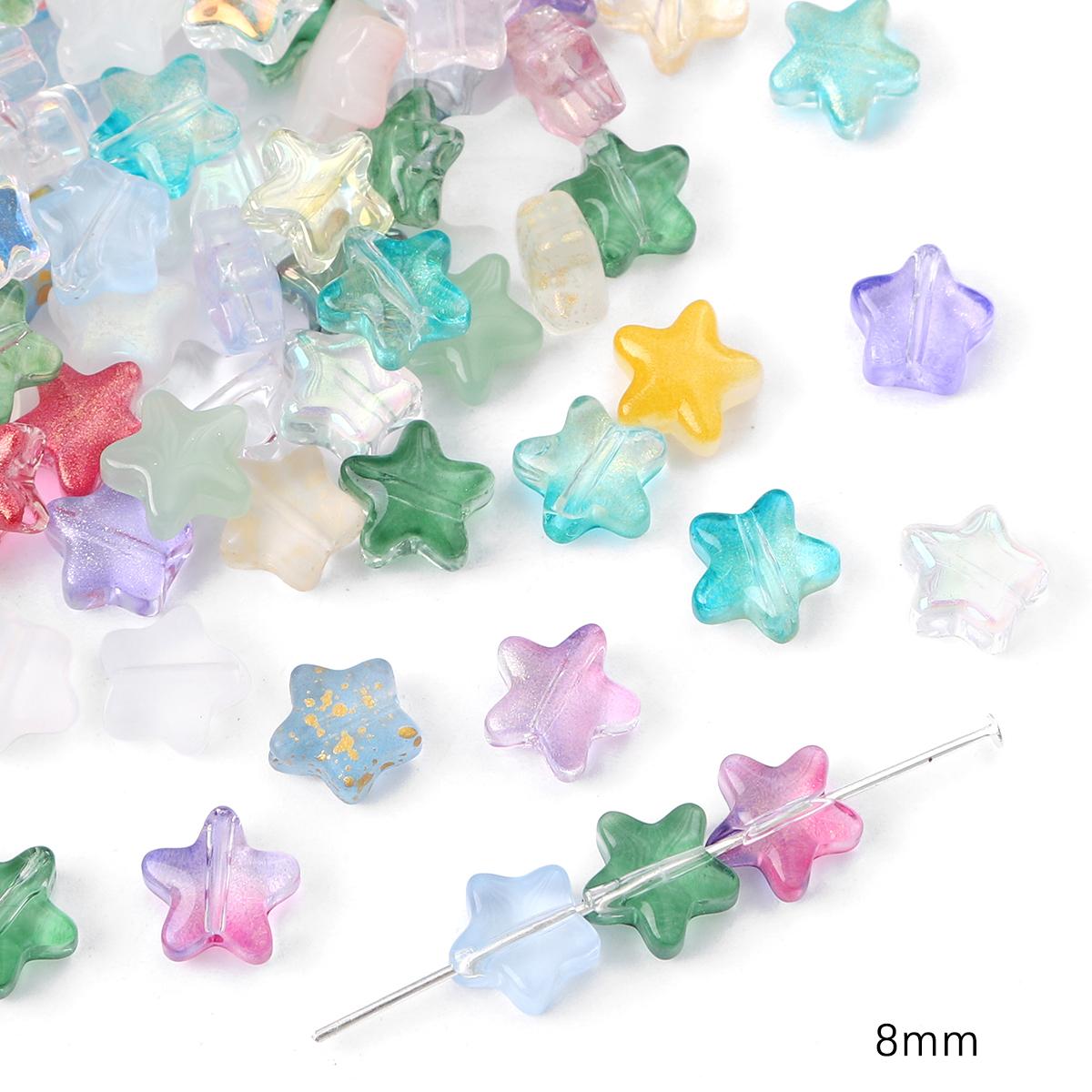 

20 шт. стеклянные бусины в форме ракушки, цветок, геометрическая подвеска для DIY, ожерелье, браслет, серьги, изготовление ювелирных изделий, аксессуары для рукоделия 8mm