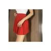 Women's Black Flared Shorts Skirt With Flexible Flared Pleated Shorts