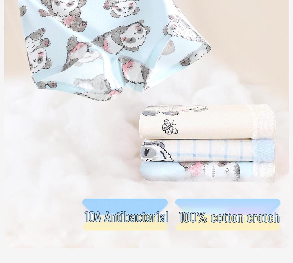 Girls' Pure Cotton Boxer Briefs - Class A, No-Pinch Design, Soft Cotton Crotch for Students and Toddlers