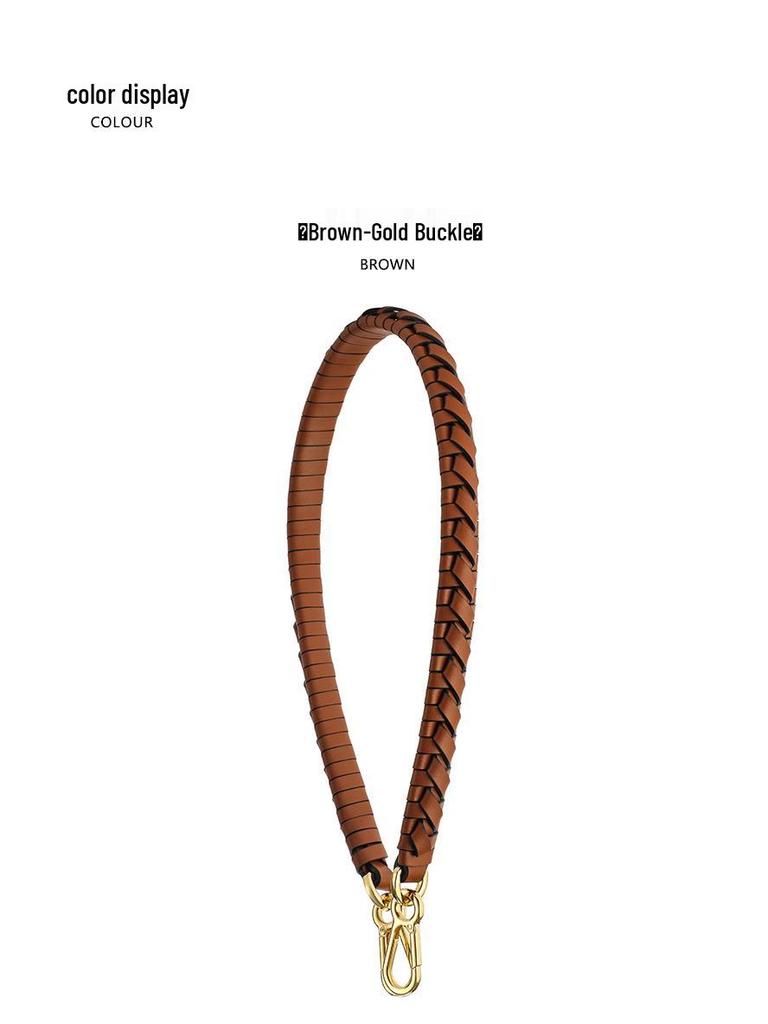 Ma Huang Shi E-40 Cowhide Bucket Bag with Adjustable Woven Shoulder Strap