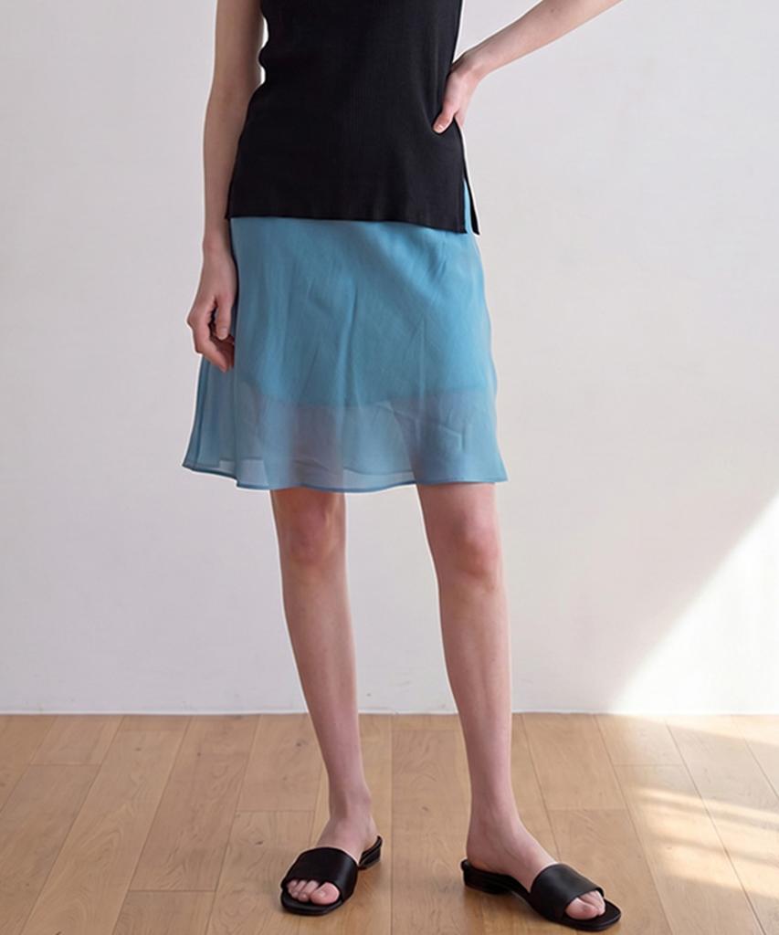 SHHSTUDIO Aqua Wave Skirt_Blue