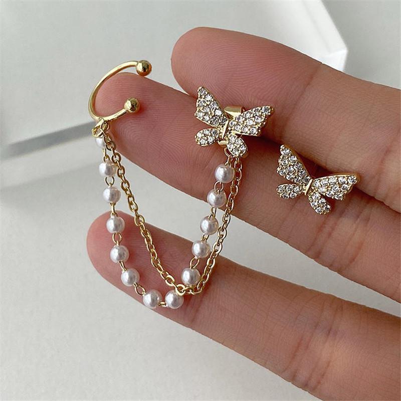 Fahion Women'S Earrings Ear Cuff Fine Sweet Butterfly Snowflake Ear Bones Clip For Women Bijoux Jewelry Ear Clip