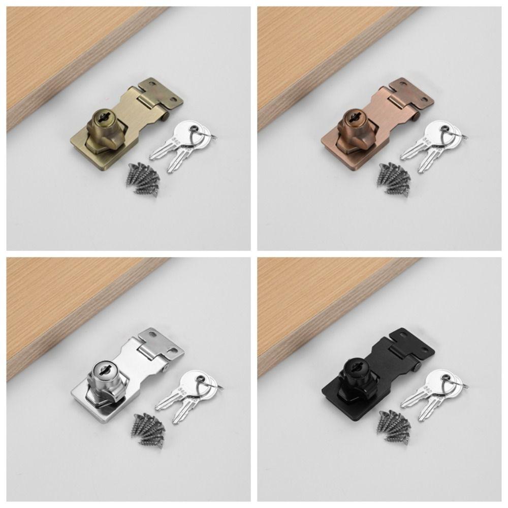 Anti-theft Security Furniture Locks No-punch Security Wooden Door Buckle  Mailbox