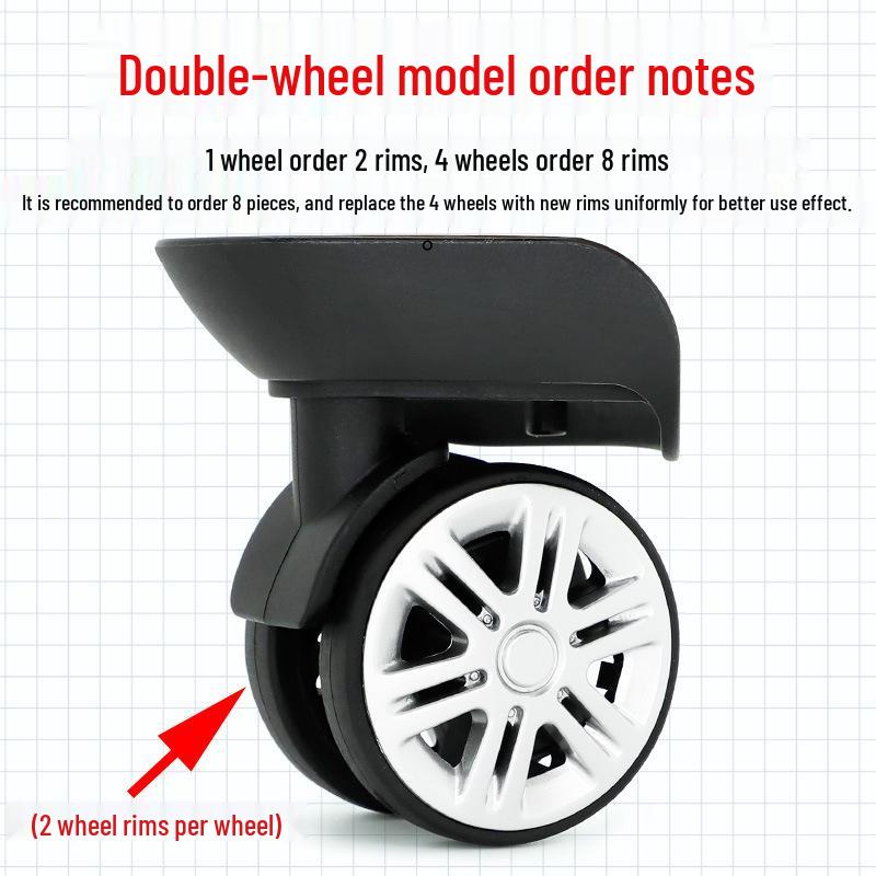 Universal Wheel Replacement for Luggage Suitcase: Leather Caster Rubber Roller Rim Repair Accessories