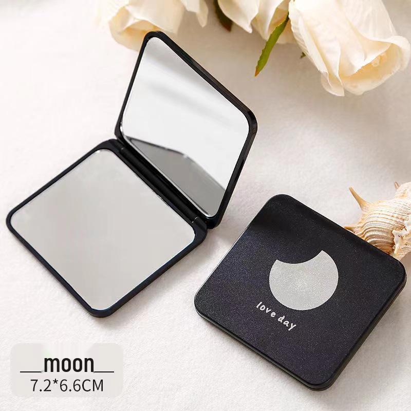 Portable Double-Sided HD Makeup Mirror - Mini Folding Handheld Square Mirror