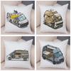 Față de pernă de camping cu desene animate Decorație de călătorie Husă de pernă pentru mașină Față de pernă potrivită pentru canapea acasă camera copiilor