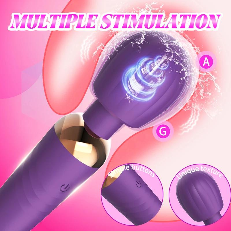 Powerful AV Vibrator  for Women Nipple Clitoris Stimulator Magic-Wand Dildo  G Spot  Massager Female Masturbator Adult Sex Toys
