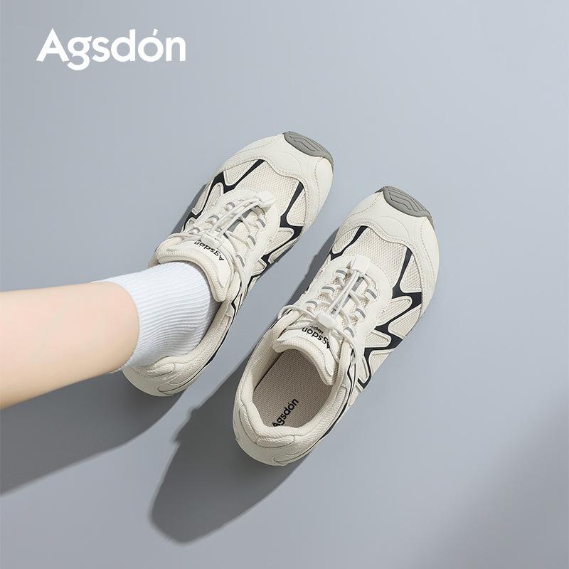 Augustus Dengde Training Shoes Women's 2025 New Autumn Retro Niche Racing Shoes Flat-soled Sports Shoes Small White Board Shoes