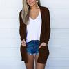 Lightweight Long Sleeve Women Cardigan Solid Color Top Jacket Long