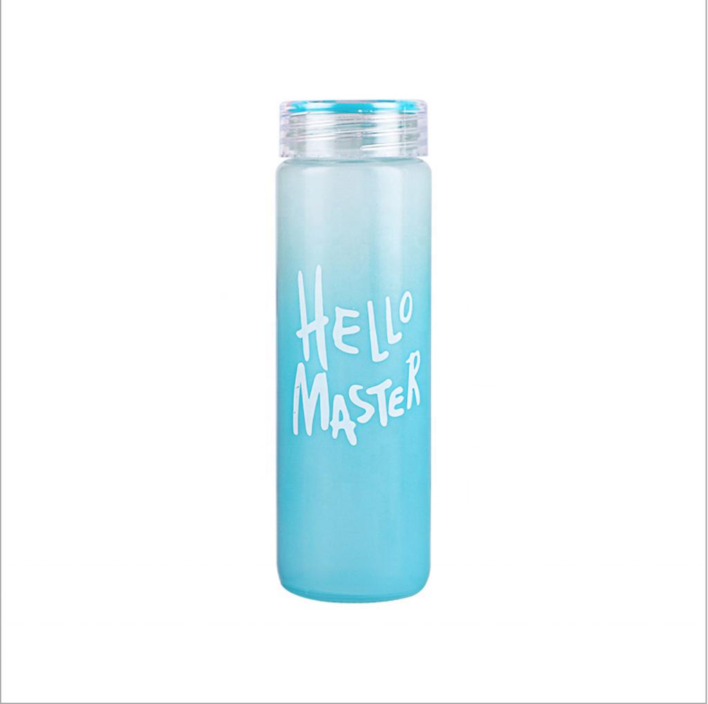 New Design Portable Multi-Colored Advertising Gift Cup Frosted Glass Water Bottle