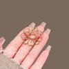 Women Brooch Smooth Surface Hollow Sun Flower Design Lapel Pin Non-Slip Buckle Scarf Badge Clothing Bags