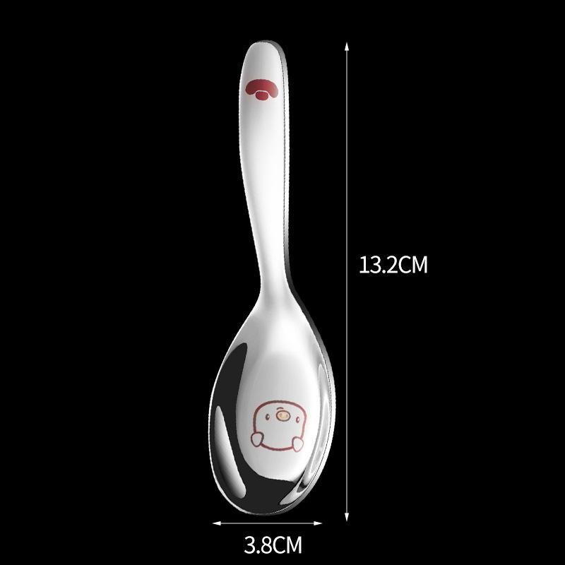 316 Stainless Steel Children's Spoon Fork for Eating and Drinking Soup Spoons Colorful Cartoon Dessert Spoons for Young Children