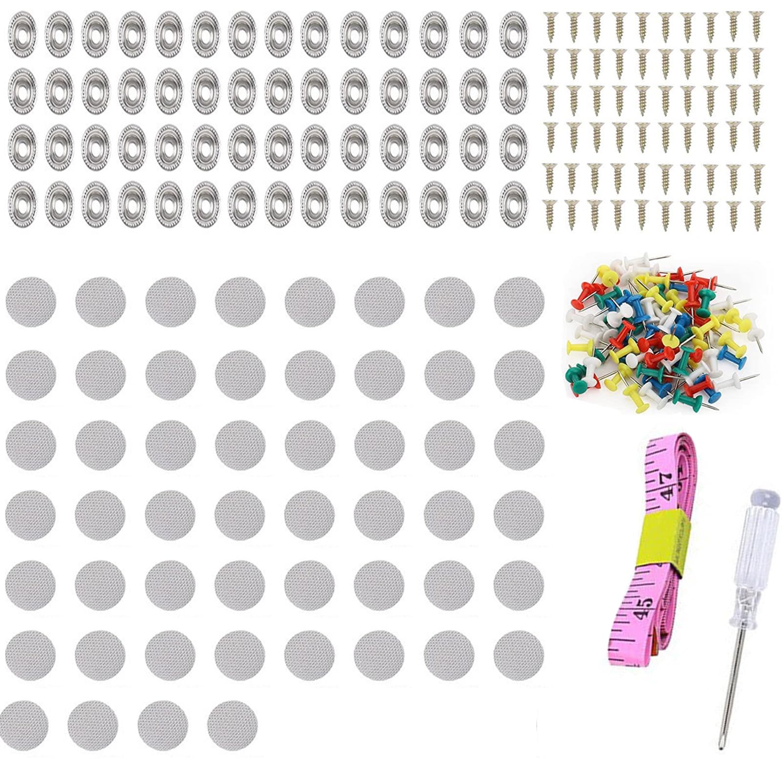 

Samcos Car Ceiling Drop Repair, Set of 60 Repair Buttons, серый