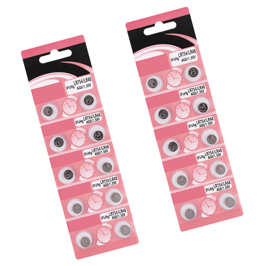 10/20Pieces AG5 LR754 Alkaline Button Batteries Long Lasting Power AG5 Battery LR754 Battery For Toys And Devices