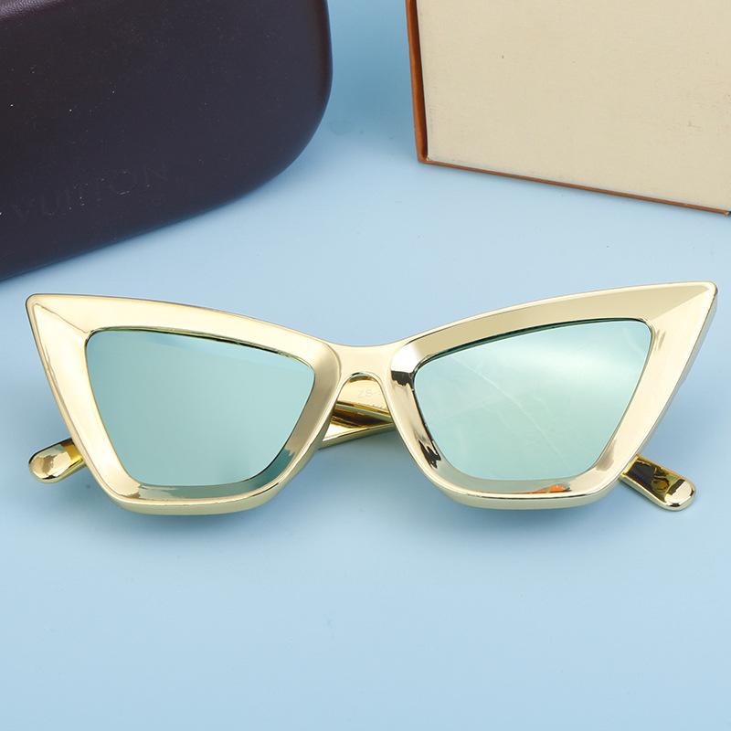 European and American Fashion Cat Eye Sunglasses Women's Trendy Personality Small Frame Sunglasses Men's Glasses Sunglasses