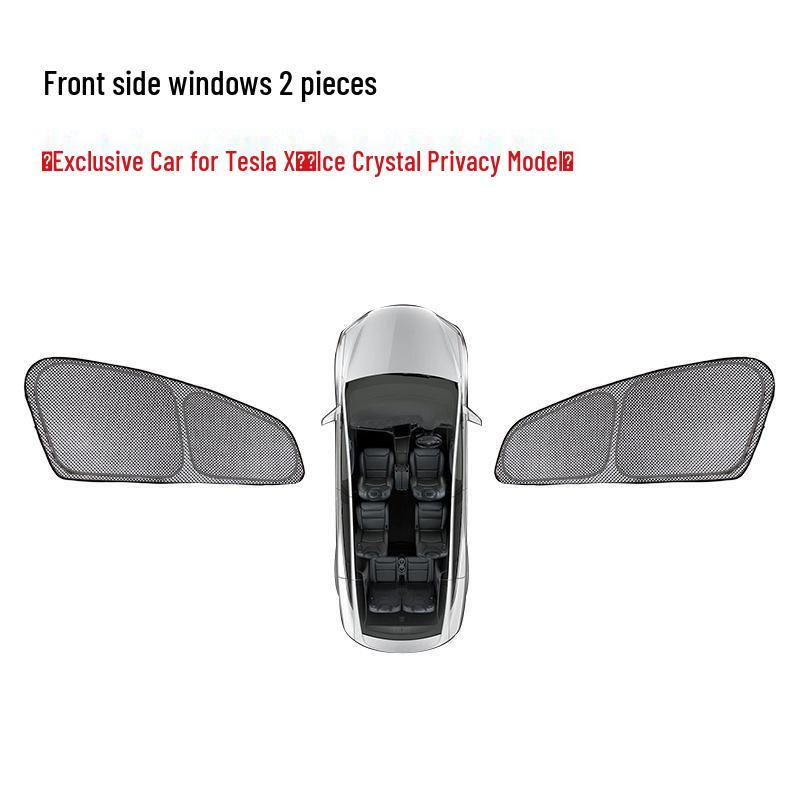 Tesla Model X Frost Crystal Sunshade for Wing Doors & Front Sunroof