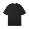 Summer Loose Sports T-shirt for Men Solid Color Cotton Round Neck Short Sleeve Hem Slit White T-shirt