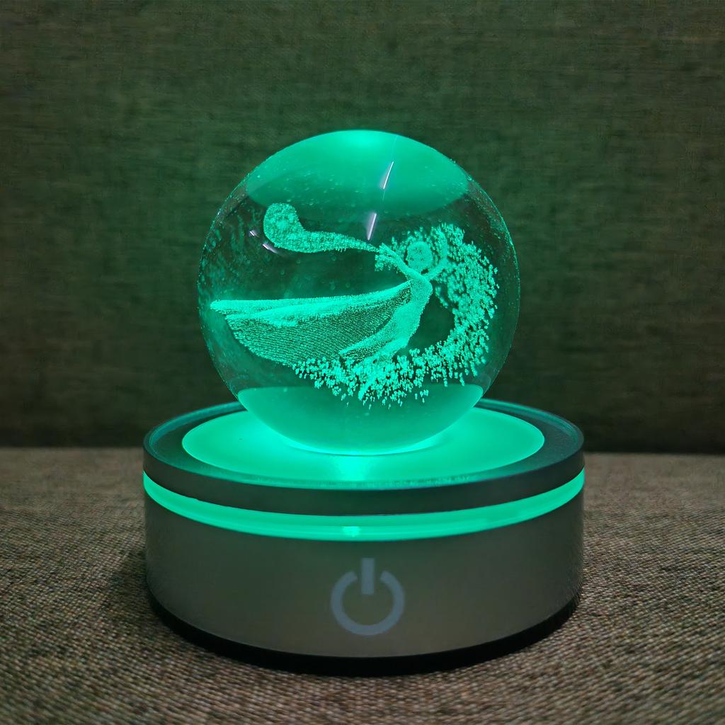 Kristallkugel-Nachtlichter, leuchtender Planet, Galaxie, Astronaut, 3D-RGB-Mond-Tischlampe, Atmosphärenlampe, Tischdekoration, Kindergeschenke