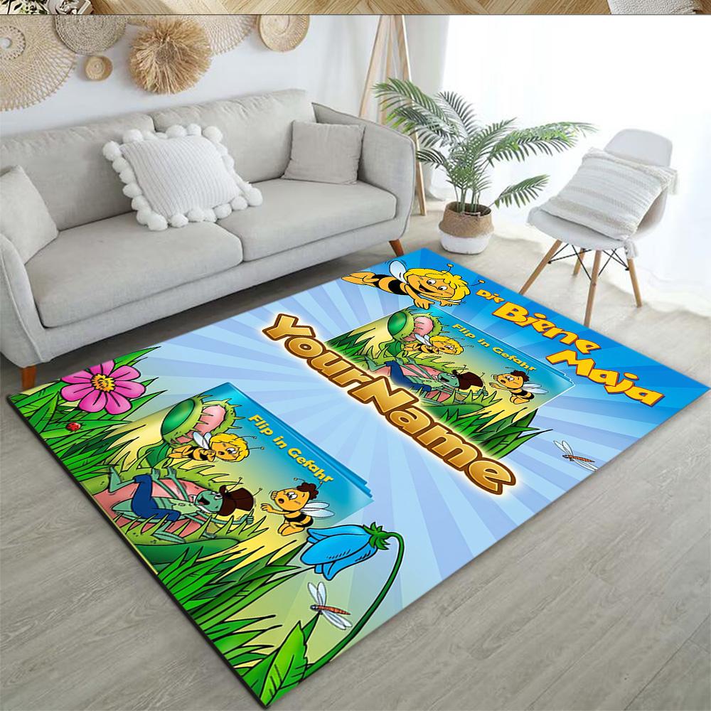 Biene Maja Customized Name Floor Rug Office Rug Perfect for Outdoor Decorate room Foyer Game Room Antislip Carpet Office home decor