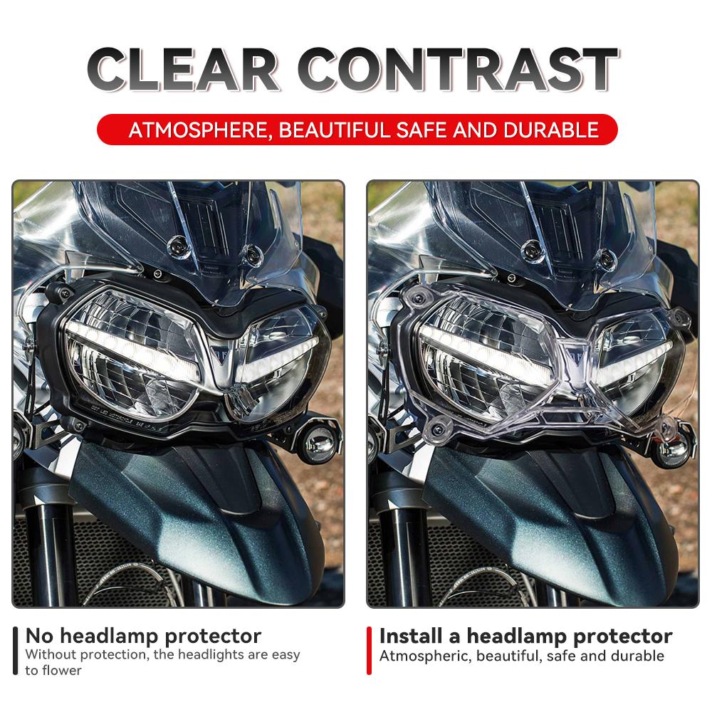 Motorcycle Headlight Protector Light Cover Protective Guard Acrylic For Triumph Tiger 800 XC XCX XCA XR XRX 2011-2018 Tiger1200