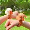Cartoon Cute Dolphin Watch Fan Adjustable Soft Rubber Strap Summer Outdoor Portable Fan Three Speed Control Charging Fan