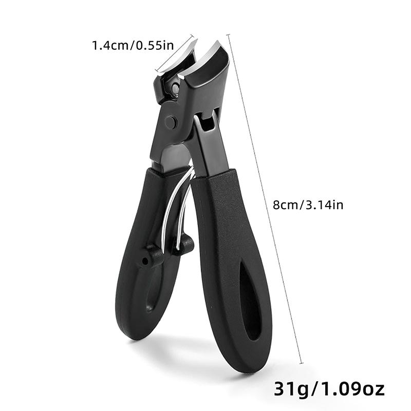 

Косые кусачки для ногтей Широкое открытие челюстей Косые изогнутые Ножницы для стрижки ногтей Прочные Дорожные Косые триммеры для ногтей Кусачки для ногтей Триммеры чёрный