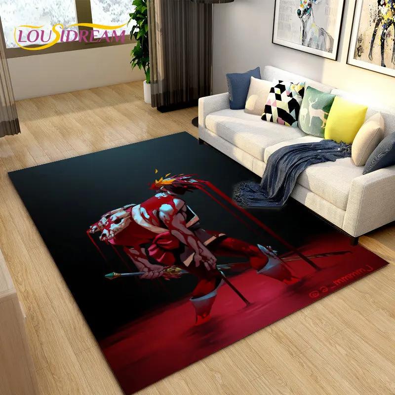 Hades Zagreus Gioco Giocatore RPG Tappeto Area, Tappeto Tappeto per Soggiorno Camera da Letto Divano Zerbino Decorazione, Tappetino Antiscivolo per Gioco Bambini